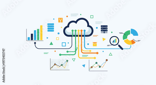 Flat Cloud Computing Infogr...