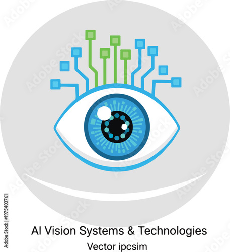 Flat Design AI Vision Syste...