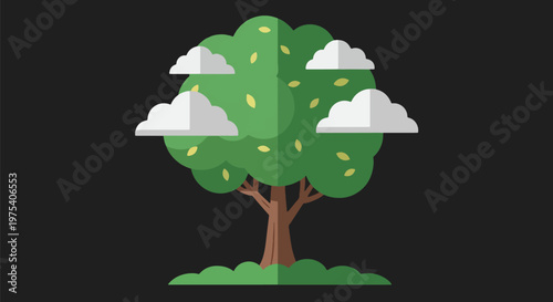 Flat Design Pixel Art Green...