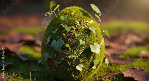 Enigmatic forest spirit a mystical creature emerging from lush greenery