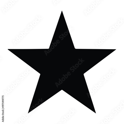 Minimal Star Shape Clean Geometric Icon Silhouette vector black design on a white background