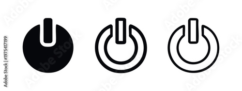 Power Button On Off Switch Icons