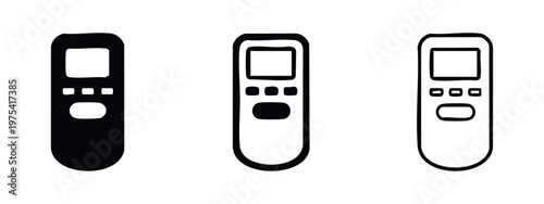Remote Control Icon Set - Hand Drawn Digital Device and Controller Symbols