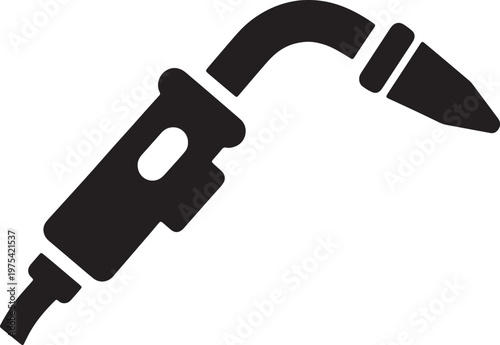 Welding torch for metalwork and fabrication, industrial tool.