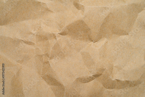 Recycle Paper Texture background. Crumpled Old kraft paper abstract shape background with space paper for text high resolution
