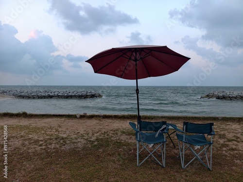The sea and the bright sandy beaches.