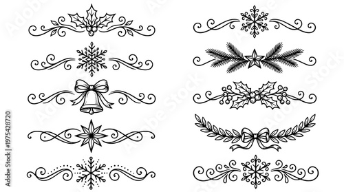 Christmas Winter Holiday Decorative Dividers Set