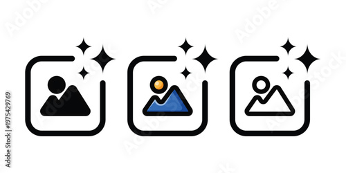
Artificial intelligence icon image in line style