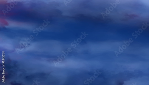 Deep Blue Moody Sky with Soft Clouds