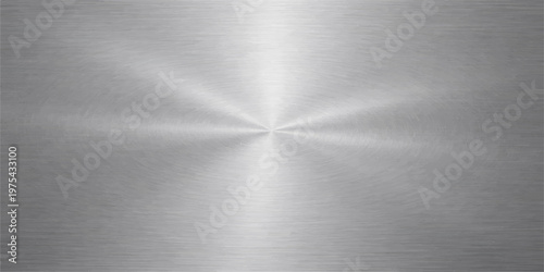 Abstract a high-angle shot provides a textured metallic sheet. Its circular pattern converges towards a central focal point, suggesting a sense of direction and dynamism. 