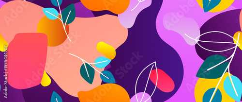 Bold Leaf Pattern. Tropical Leaf. Modern Motif. Jungle Print. Foliage Summer Seamless Pattern. Trending Vector Background. Artistic Botanical Surface. Abstract Plant. Bright Fashion. Contrast Drawing.