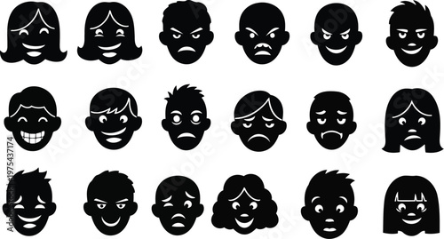 Monochrome portrait collection depicting diverse society