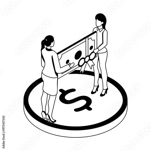 An isometric style icon showing a scholarship
