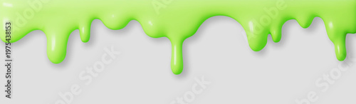 Slime halloween splash for drip green texture and gooey mold paint. Border 3d goo for pattern ooze slime and serum liquid snot. Slime drop glue for drip scary halloween and green jelly color.