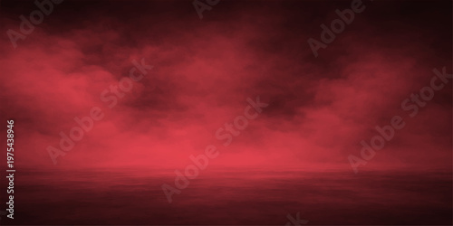 Abstract red foggy ground of a mysterious, evoking a sense of drama and intrigue.