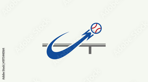 Baseball Player Throwing Ball Logo Design