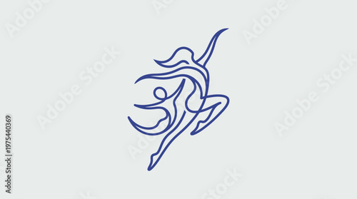 Abstract Line Art of Dancing Figures