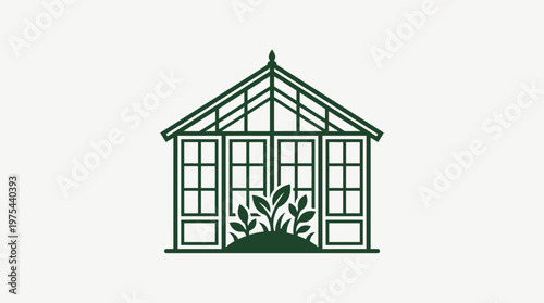 Minimalist Green Greenhouse Logo
