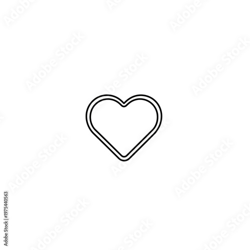 Outline icon of a heart shape with minimalist illustration sentiment favorite