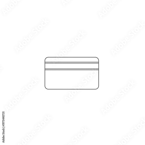 Credit card icon with transaction cashless minimalist illustration isolated