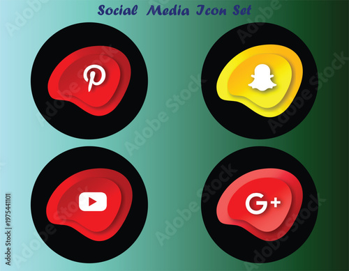 Creative 3D Social Icons Collection with Messaging and Networking Apps