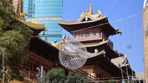 Canvastavla An oriental style building with multiple levels, featuring a pagoda roof in what