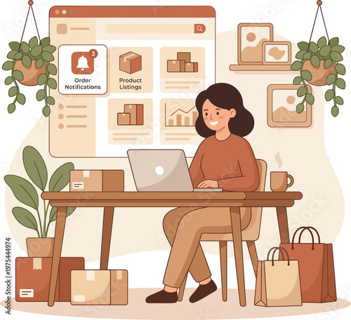 Dropshipping business illustration