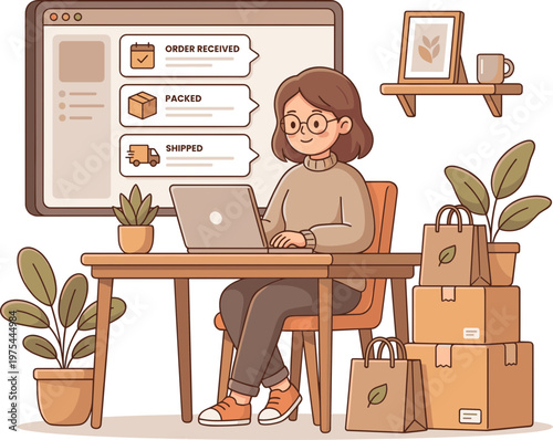 Dropshipping business illustration