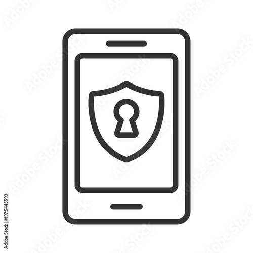スマートフォンセキュリティ保護アイコン｜シールド・安全対策・データ保護