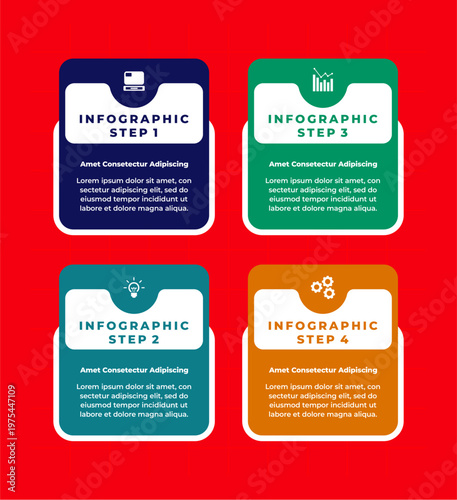 Steps timeline infographics images template design