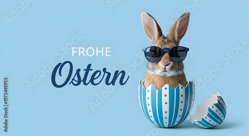 Cool easter bunny a festive greeting with style and springtime charm