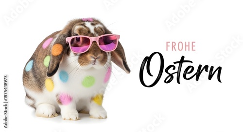 Festive bunny a charming easter greeting with a stylish rabbit