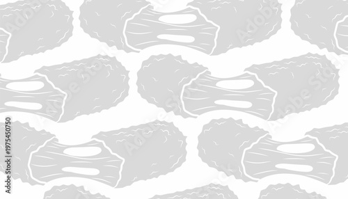 Mozzarella Sticks Pattern Design. Seamless Fried Cheese Illustration. Crispy Snack Repeating Motif. Handdrawn Fast Food Style. Background For Packaging Textile.