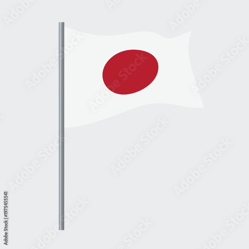 Obraz na płótnie The national flag of Japan a white banner with a red disc