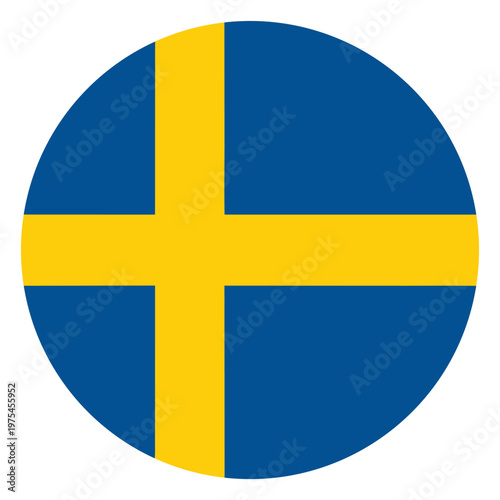 The national flag of sweden a blue field with a yellow cross