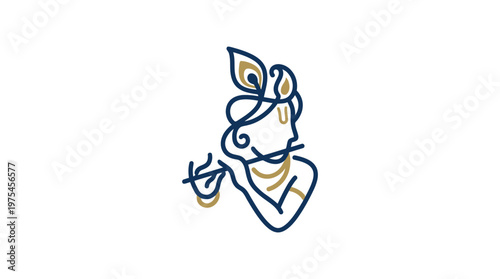 A woman wearing a peacock-inspired headpiece sips from a cup.