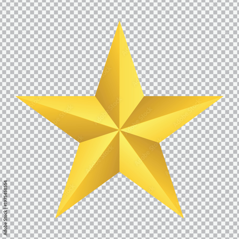Obraz premium Luxury Golden Star Set PNG Transparent Background High Resolution