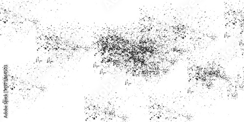 Black Grain Distressed Texture Collection, Scratched Grunge Urban Overlay, Rough Weathered Surface, Abstract Dirty Vector Background for Creative Use.