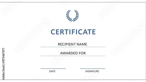 Certificate of achievement awarded for excellence and dedication with space for recipient's name and signature