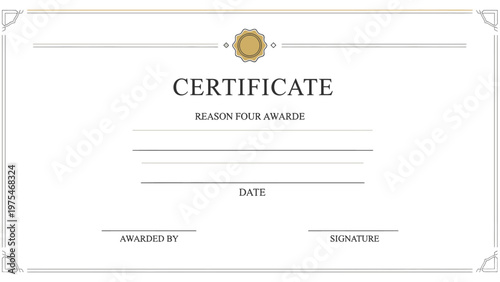 Certificate of Appreciation for Outstanding Achievement and Recognition - Award Document