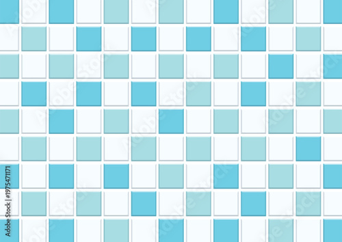 少し立体的なタイル白と青