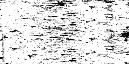 Horizontal grunge texture distressed overlay black and white vector pattern scratched damaged surface background