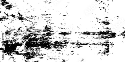 Distressed Vector Grunge Overlay Texture Black and White Aged Scratches and Grain Rough Surface Background