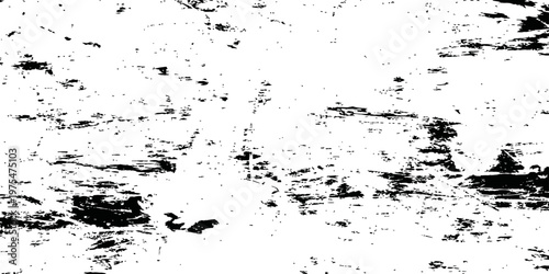 Black and White Horizontal Scratched Grunge Texture Distressed Overlay Vector Background