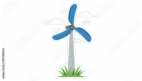 Wind turbine generating clean renewable energy.