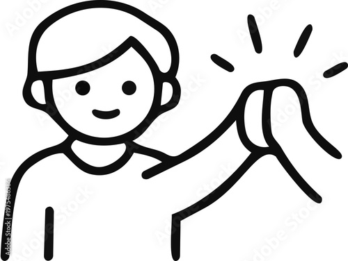 High-five illustration