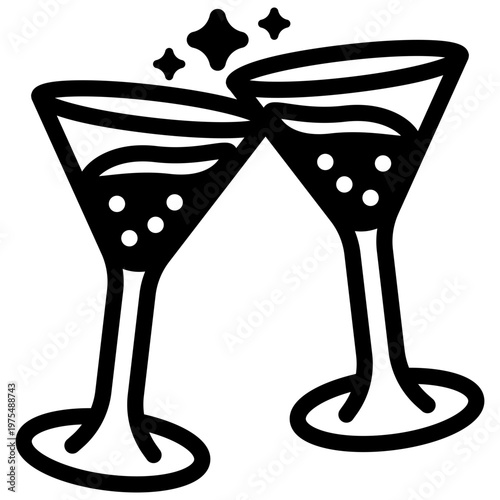 cocktail glass toast icon