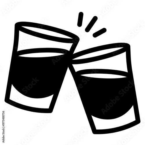 shot glass toast icon