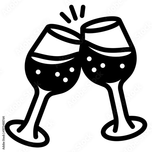 wine glass toast icon