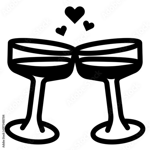 cocktail glass toast icon